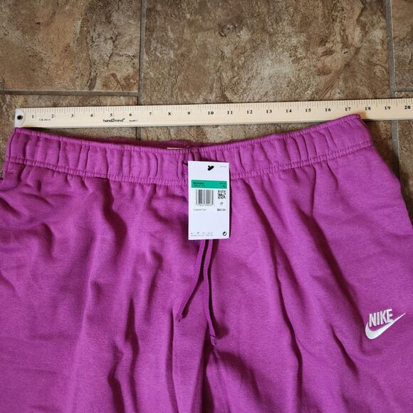 Nike Fleece Jogger Pants Women’s XL – Hot Fuchsia, Mid-Rise, Unworn - Picture 8 of 10